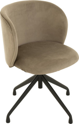 J-Line stoel Turn/Up/Down - fluweel - donkergrijs