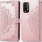 iMoshion Hoesje Geschikt voor Xiaomi Redmi Note 9T (5G) Hoesje Met Pasjeshouder - iMoshion Mandala Bookcase - Rosé Goud