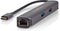 Nedis CCBW64230AT02 - 6-in-1 USB 3.2 multi-docking adapter - HDMI Ethernet 4K 60Hz - Grijs