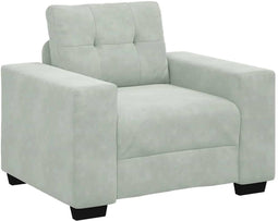 vidaXL - Fauteuil - 60 - cm - fluweel - lichtgrijs