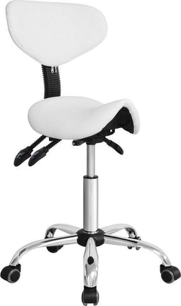 VDD Zadelkruk - Ergonomisch - Verstelbare Hoogte 55-73 cm - Wit