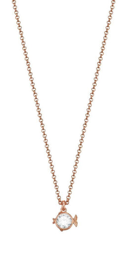 Esprit ESNL03217C420 - Collier - Sterrenbeeldhanger Vissen - Roségoud 42cm