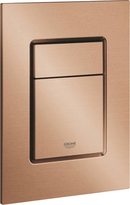 GROHE Skate Cosmopolitan S - Bedieningspaneel Toilet - Dual Flush - Geborsteld Warm Sunset (mat brons) - Slank formaat