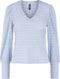 Pieces PCCHRISTY NEW - LS TOP BC Dames T-shirt - V-hals met mouwdetail - Maat XS