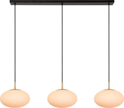 Lucide ELYSEE - Hanglamp - 3xE27 - Verstelbaar - Opaal