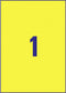 Avery L6111-20 - Zelfklevend printerlabel - A4 - 20 vel - Geel (20 stuks)