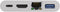 Wentronic 62105 - USB-C naar HDMI USB-A USB-C PD RJ45 adapter - 4K 30 Hz - Wit