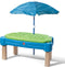 Step2 Cascading Cove Zand & Watertafel - Met Deksel, Parasol & 6 Accessoires - Activiteitentafel / Zandtafel met deksel voor de tuin / buiten - Waterspeelgoed voor kinderen