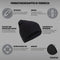 GripGrab Freedom Warp Knitted Beanie - Seamless Fiets Muts - Unisex - Zwart - One Size