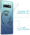 iMoshion Hoesje Geschikt voor Samsung Galaxy S10 Hoesje Siliconen - iMoshion Design hoesje - Transparant / Zwart / Line Art Woman Black