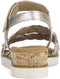 Gabor 82.759.89 - Sleehak Sandalen - Vlechtwerk - Satin Metallic Puder