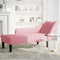 vidaXL - Chaise - longue - met - rechterarmleuning - fluweel - roze