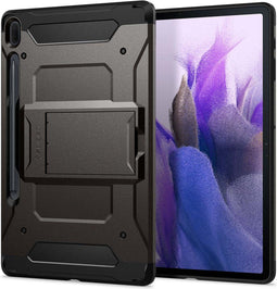 Spigen Samsung Galaxy Tab S7 FE - Tough Armor Pro - Hard Kunststof Backcover - Gunmetal
