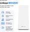 Linksys Velop MX4200 - Mesh Wifi - WiFi 6 - 4200 Mbps - Tri-Band - Wit (1-Pack)