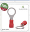 Quadrios 22C444 Ringkabelschoen Dwarsdoorsnede (max.): 1.5 mm² Gat diameter: 8.5 mm Deels geïsoleerd Rood 1 set(s)