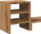 vidaXL - Monitorstandaard - met - bureau-organizer - hout - artisanaal - eiken