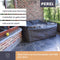 Perel Buitenhoes voor tuinset, grijs, rechthoekig, 280 cm x 230 cm x 80 cm