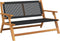 vidaXL - Tuinbank - Zwart - 122x76x73,5 - cm - Massief - Acaciahout