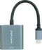 Nanocable 10.16.4103-G - Adapter USB C naar DVI - 15 cm - Grijs
