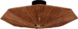 GOOD&MOJO Plafonniere Panama - Bruin - 65x65x7cm - Scandinavisch
