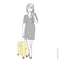 SUITSUIT Fabulous Fifties - Handbagage - 55 cm - Hardcase - 4 Zwenkwielen - Mango Cream