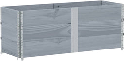 vidaXL - Plantenbak - 150x50 - cm - massief - grenenhout - grijs