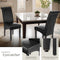 tectake® - Eetkamerstoel - Ergonomisch - Kunstleer - Zwart (2 stuks)