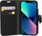 Mobiparts iPhone 13 Mini - Wallet Case - Saffiano motief - Zwart