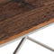vidaXL - Salontafel - roestvrij - staal - en - massief - bielshout - zilverkleurig