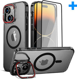 SBVR iPhone 14 Plus - Hoesje - MagSafe Case met standaard en 2 screenprotectors