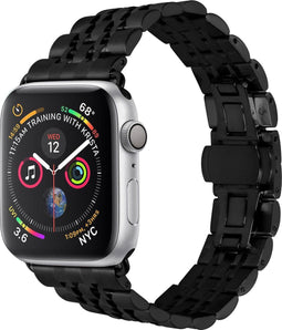 imoshion Bandje met Horlogeband inkorter - Geschikt voor Apple Watch SE (2023) - 40 mm, Apple Watch SE (2022) - 40 mm, Apple Watch 9 - 41 mm, Apple Watch 8 - 41 mm, Apple Watch 40 mm, Apple Watch 38 mm - imoshion Stalen bandje - Zwart