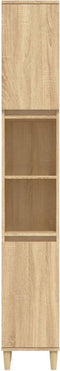 vidaXL - Badkamerkast - 30x30x190 - cm - bewerkt - hout - sonoma - eikenkleurig