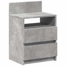 vidaXL - Nachtkastje - met - 2 - lades - 40x33x60 - cm - betongrijs