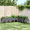 vidaXL - Plantenbak - met - poten - 200x160x42 - cm - polypropeen - grijs