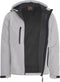 Cappuccino Italia Softshell Hood Jacket - Heren Outdoorjas - Ademend - Grijs - Maat L