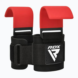 RDX W5 - Gel Lifting Hook Straps - Shell Shock GEL™ pols support - Rood