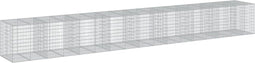 vidaXL - Schanskorf - 950x100x100 - cm - gegalvaniseerd - ijzer - zilverkleurig