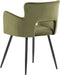 SANILAC - Eetkamerstoel set van 2 - Olijfgroen - Fluweel