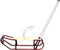 Slee met rugleuning - bordeauxrood - 111x35x90 cm - max 70 kg
