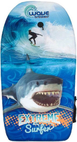 Shark Bodyboard - 83 cm - Inclusief koord met polsband - Blauw