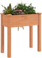 vidaXL - Plantenbak - met - voering - 71x37x76 - cm - massief - vurenhout - bruin