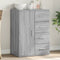 vidaXL - Dressoir - 59x39x80 - cm - bewerkt - hout - grijs - sonoma - eikenkleurig