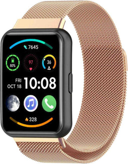 imoshion Milanees magnetisch bandje - Geschikt voor Huawei Watch Fit 2 - Rosé Goud