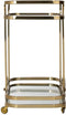 Richmond Interiors Trolley X.O. goud met glas (Gold)