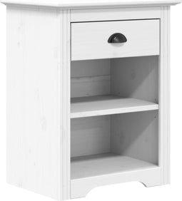 vidaXL - Nachtkastje - BODO - 53x38,5x67 - cm - massief - grenenhout - wit