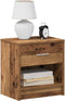 vidaXL - Nachtkastje - met - lade - 39x28x41 - cm - oud - houtkleurig