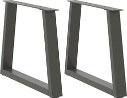vidaXL - Eettafelpoten - 2 - st - V-vormig - 70x(42-43,3) - cm - staal - antraciet