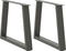 vidaXL - Eettafelpoten - 2 - st - V-vormig - 70x(42-43,3) - cm - staal - antraciet