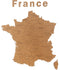 MiMi Innovations® Luxe Houten Landkaart - Muurdecoratie – France - 85x70 cm/33.5x27.6 inch - Bruin