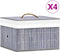 vidaXL - Opbergboxen - 4 - st - bamboe - grijs